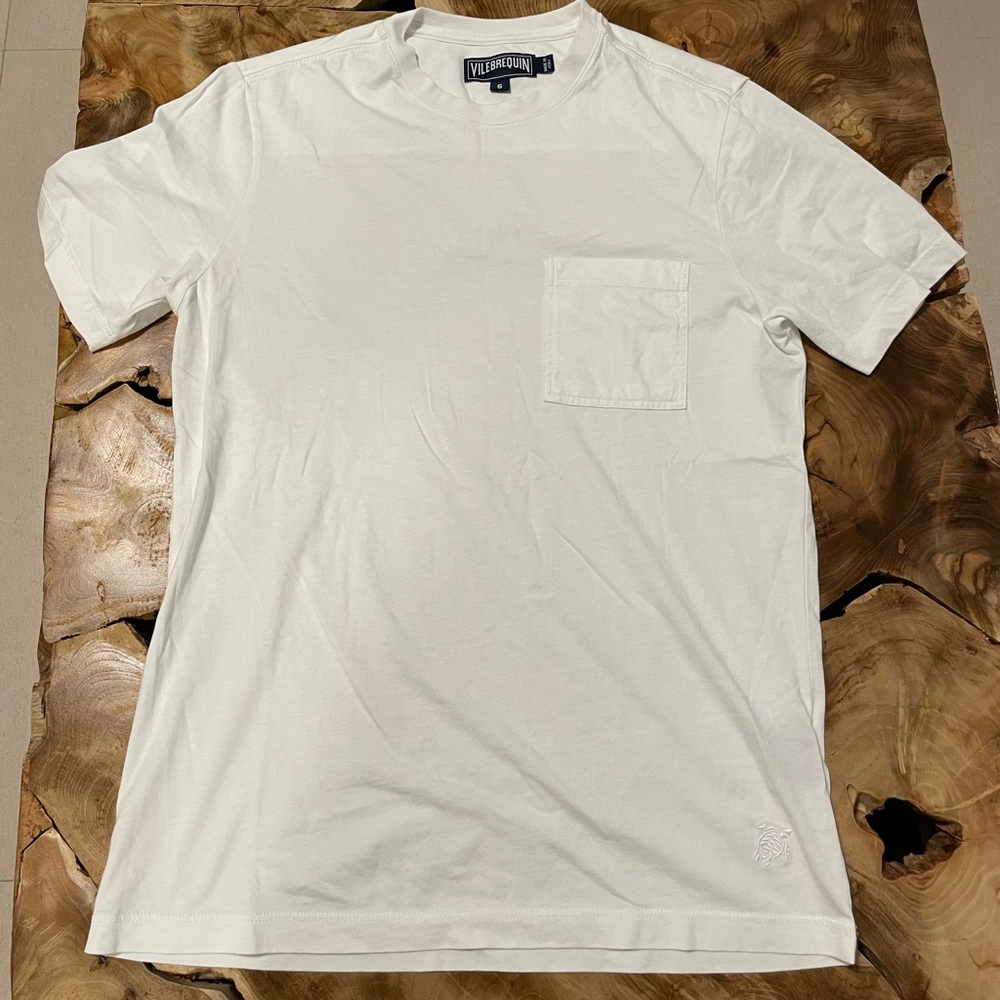 White Vilebrequin Pocket T shirt for Men size Small